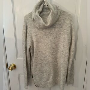 VERA MODA cowl neck wool blend zipper sweater